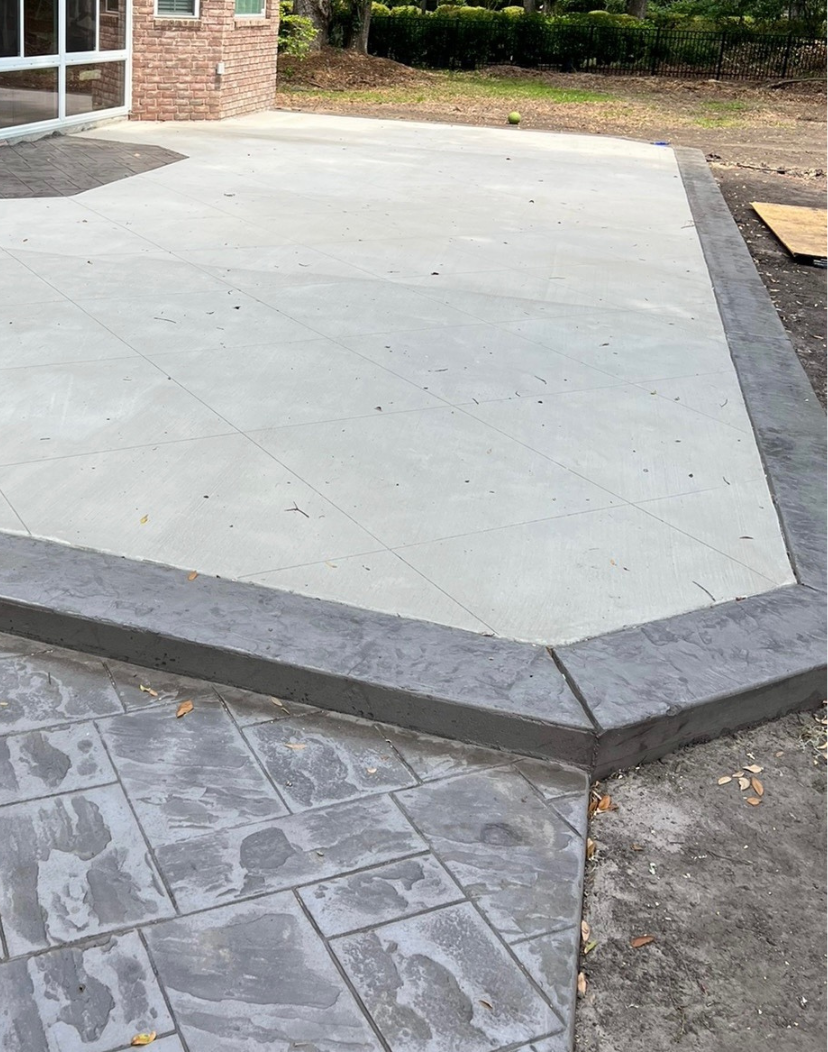 Concrete driveway installation in Bluffton SC by Low Country Concrete