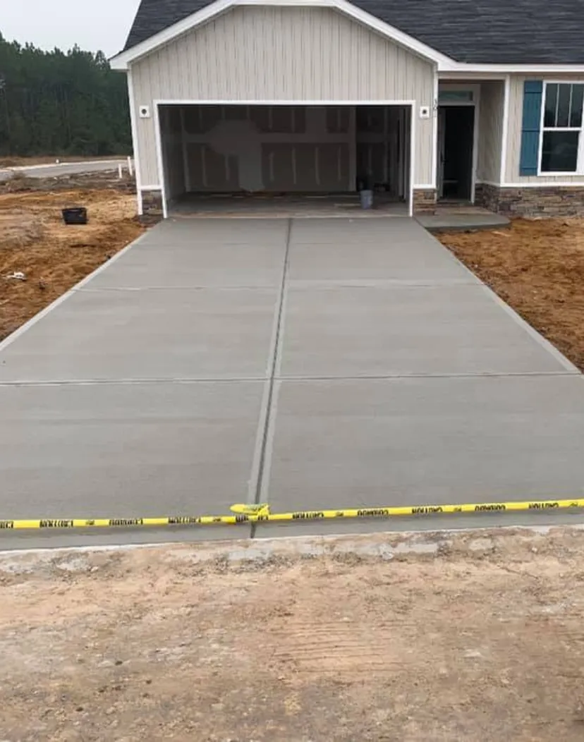 Concrete driveway installation in Bluffton SC by Low Country Concrete